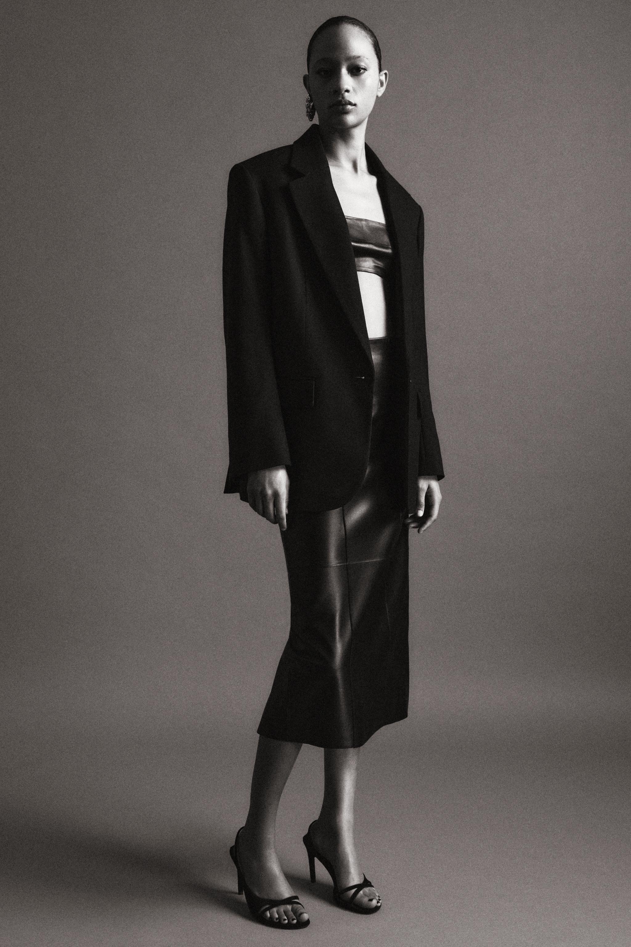 100% LEATHER SKIRT ZW COLLECTION LIMITED EDITION